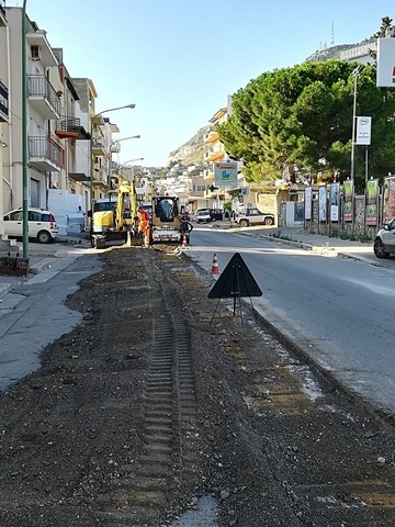 Lavori di manutenzione stradale via Maria Riposo
