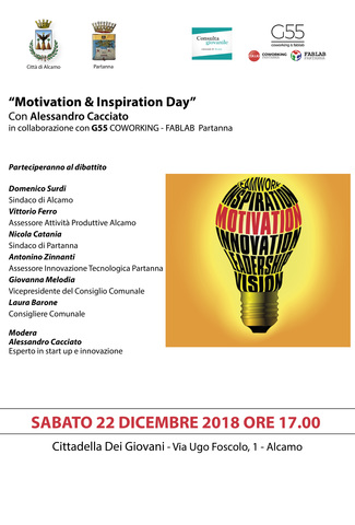 Sabato 22 dicembre 2018 MOTIVATION DAY - Cittadella dei Giovani